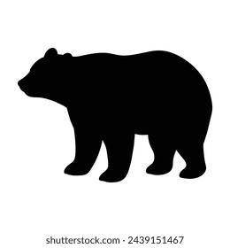 silhouette of bear on white