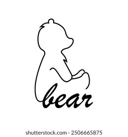 silhouette of a bear sitting