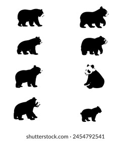 
silhouette of a bear vector 