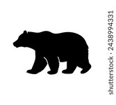 Silhouette of a bear vector illustration