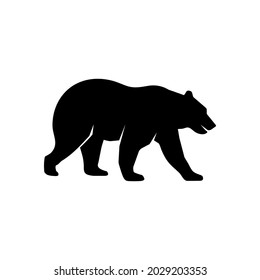 Silhouette of bear, vector illustration