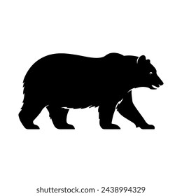 Silhouette of a bear vector illustration