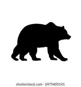 silhouette of a bear - vector illustration