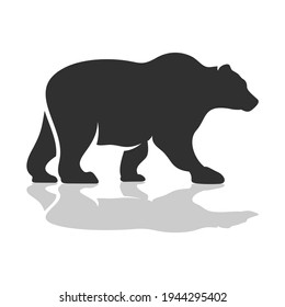 silhouette of a bear vector illustration template	
