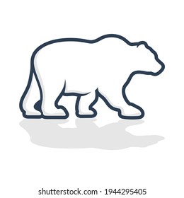 silhouette of a bear vector illustration template	