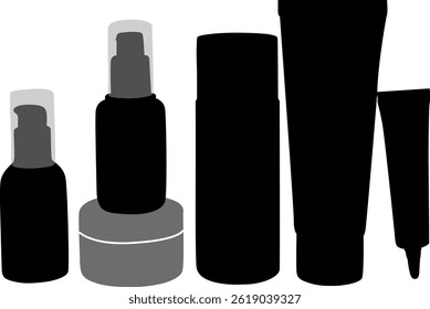 Silhouette a beautiful product on white background