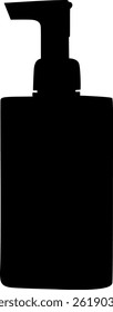 Silhouette a beautiful product on white background