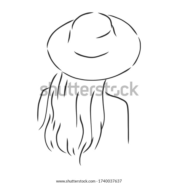 Silhouette Beautiful Woman Elegant Hat Vector Stock Vector Royalty Free 1740037637 Shutterstock 1559