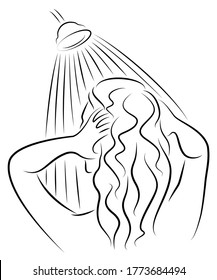 459 Girl washing hair silhouette Stock Vectors, Images & Vector Art ...