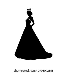 Silhouette of a beauty queen