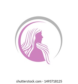 silhouette of beauty woman vector women logo design element