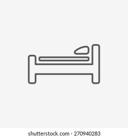 silhouette of bed
