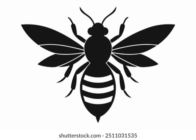 A silhouette Bee vector illustration