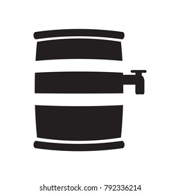 Silhouette of a beer barrel, Vector illustration