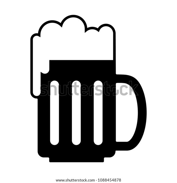 Silhouette Beer Mug Isolated Stock Vector (Royalty Free) 1088454878 ...