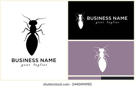 silhouette beetle insect ant template