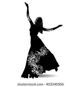 1,083 Female belly dancer illustration silhouette Images, Stock Photos ...