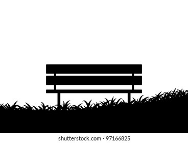 Silhouette Of Bench