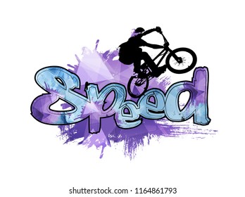 Silhouette of bicycle jumper