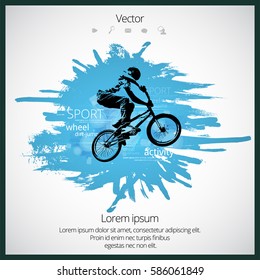 Silhouette of bicycle jumper