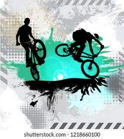 Silhouette eines Fahrradfahrers, Vektorgrafik