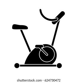 silhouette bicycle static exercise training