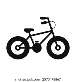 Silhouette bicycle vector art illustration 