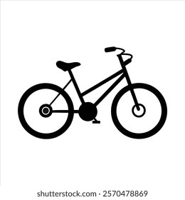 Silhouette bicycle vector art illustration 