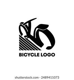 silhouette bicycle vector logo, bicycle icon, company logo