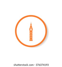 Silhouette of Big Ben, London.
