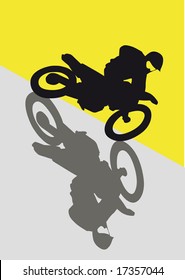 Silhouette of a bike rider
