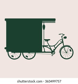 silhouette bike for transportation of heavy loads
