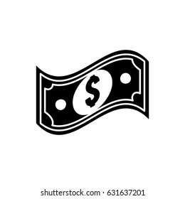 Silhouette Bill Dollar Money Stock Vector (Royalty Free) 631637201 ...