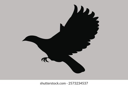 Silhouette Bird Design with Black Colour