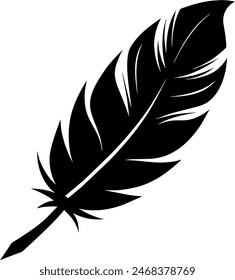 silhouette of a bird feather