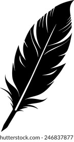 silhouette of a bird feather