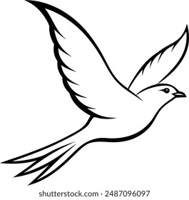 silhouette of a bird in flight
