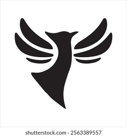 silhouette of a bird in flight, Ideal for logos or symbols. black color vector illustrations eps 10 on a white background.
