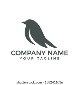 silhouette bird logo design abstract modern