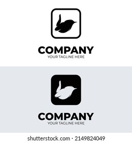 Silhouette of bird logo design inspiration