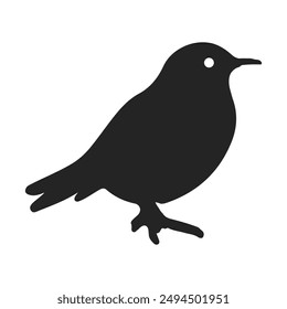 silhouette bird logo design, simple hand drawn and linocut style, bird silhouette illustration