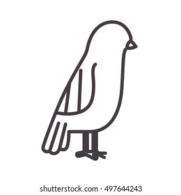 silhouette with bird shape animal