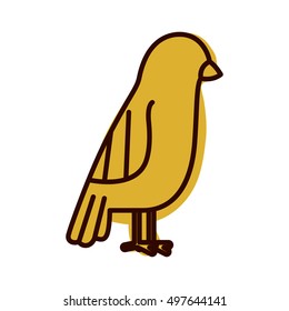 silhouette with bird shape animal color