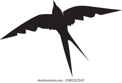 silhouette of a bird vector illustration