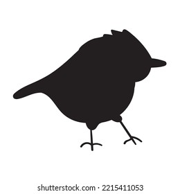 Silhouette. Ave. Ilustración vectorial sobre fondo blanco.