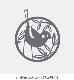 silhouette bird wreaths for your design