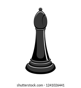 Silhouette of a bishop chess piece. Vector illustration design