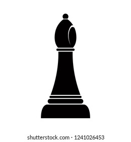 Silhouette of a bishop chess piece. Vector illustration design