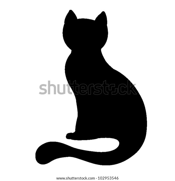 Image Vectorielle De Stock De Silhouette D Un Chat Noir Illustration Vectorielle