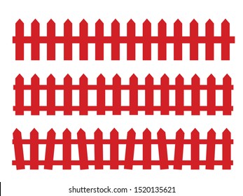 Silhouette Black Fence element. Fence gate graphic